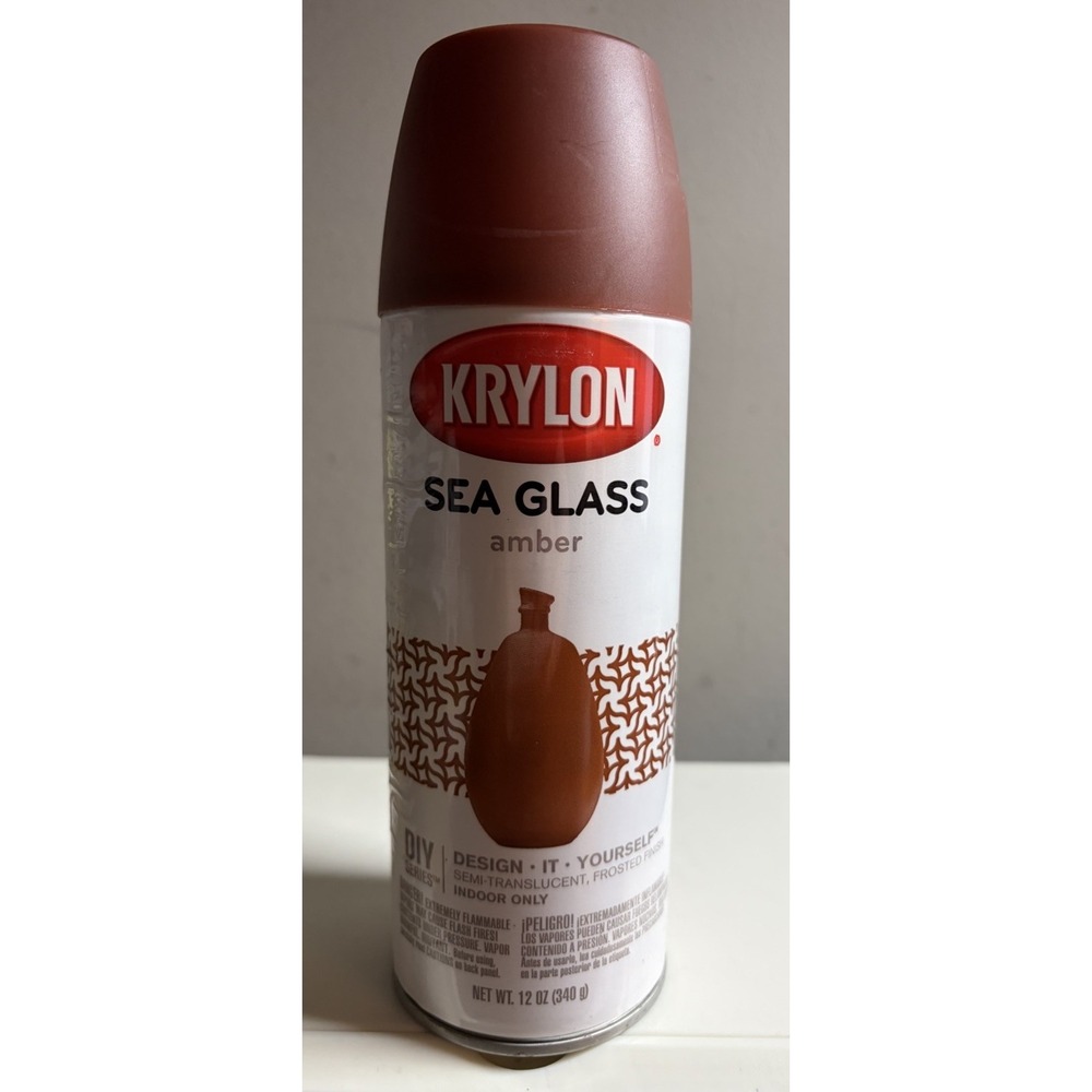 Krylon 9053 Sea Glass Spray Paint Amber 12 Ounce NEW